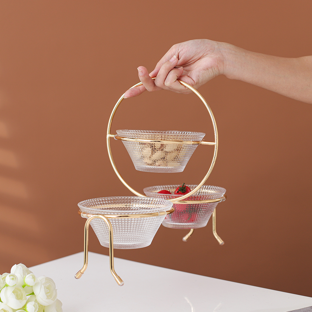 2-Tier Glass Dessert Stand